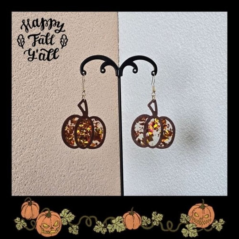 🎃 Festive‎ Pumpkin Earrings (NWOT)